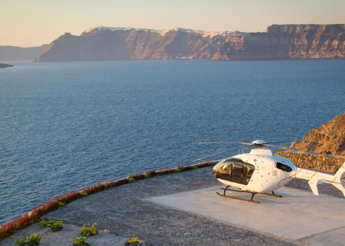 helicopter tour Santorini